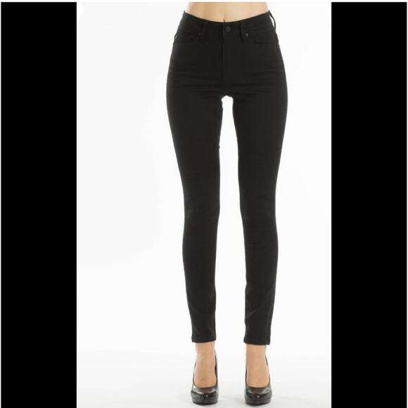 NWT Kancan Straight Leg High Waisted Black Jeans Size 28 - Picture 2 of 9